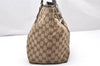 Authentic GUCCI Web Sherry Line Tote Bag GG Canvas Leather 139260 Brown 2364K