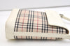 Authentic BURBERRY Nova Check Shoulder Cross Body Bag Canvas Leather Beige 2365K