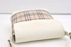 Authentic BURBERRY Nova Check Shoulder Cross Body Bag Canvas Leather Beige 2365K