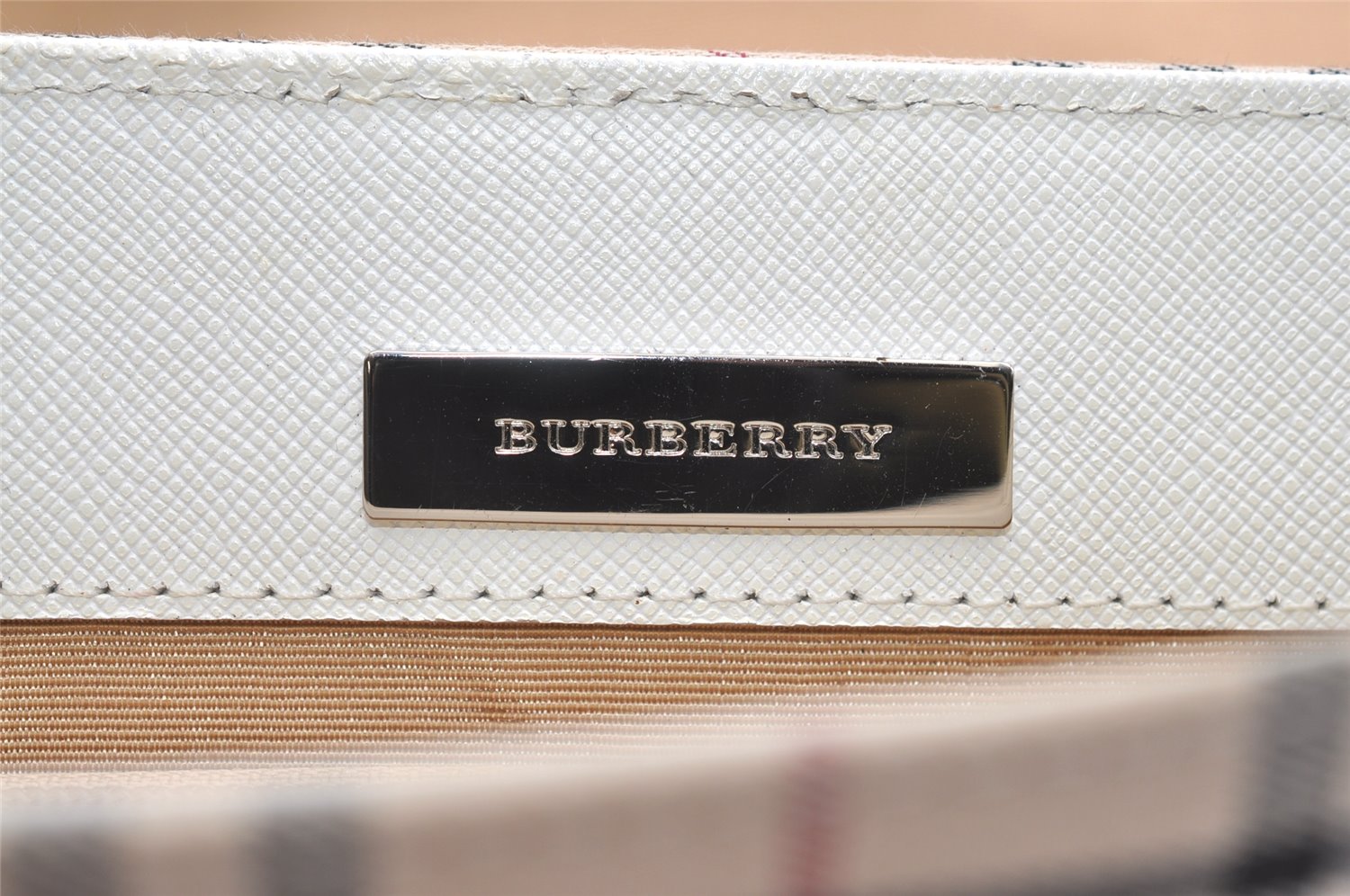 Authentic BURBERRY Nova Check Shoulder Cross Body Bag Canvas Leather Beige 2365K
