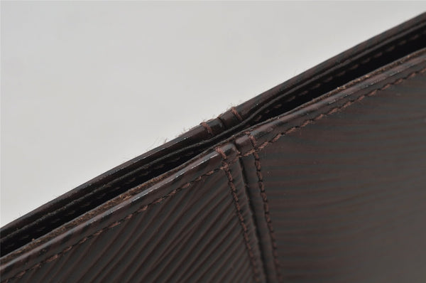 Auth Louis Vuitton Epi Pochette Demi Lune Shoulder Bag M5262D Brown Junk 2366J