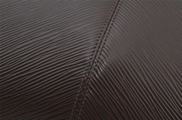 Auth Louis Vuitton Epi Pochette Demi Lune Shoulder Bag M5262D Brown Junk 2366J