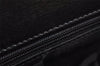 Authentic Salvatore Ferragamo Gancini Leather Shoulder Bag Black Junk 2367I