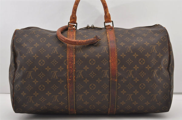 Authentic Louis Vuitton Monogram Keepall 50 Travel Boston Bag M41426 Junk 2367J