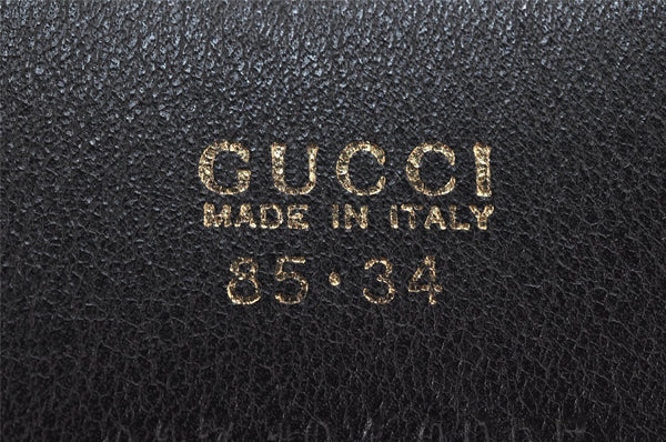 Authentic GUCCI Vintage Belt Leather Suede Size 85cm 33.5inches Black 2367K