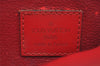 Authentic Louis Vuitton Epi Dauphine Cosmetic Pouch Red M48447 LV 2368I