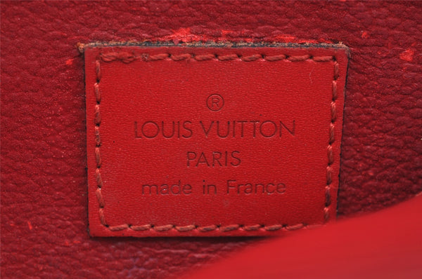Authentic Louis Vuitton Epi Dauphine Cosmetic Pouch Red M48447 LV 2368I