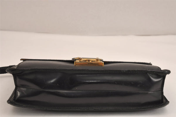 Auth Louis Vuitton Epi Pochette Sellier Dragonne Clutch Bag M52612 Black 2368J
