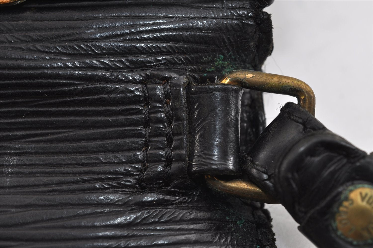 Auth Louis Vuitton Epi Pochette Sellier Dragonne Clutch Bag M52612 Black 2368J