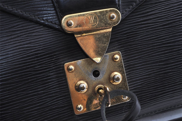 Auth Louis Vuitton Epi Pochette Sellier Dragonne Clutch Bag M52612 Black 2368J