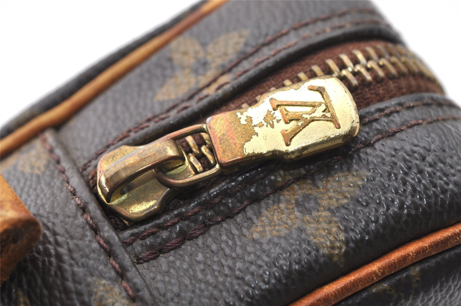 Authentic Louis Vuitton Monogram Danube Shoulder Cross Bag M45266 Junk 2369J