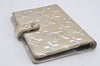 Auth Louis Vuitton Monogram Miroir Agenda PM Notebook Cover R20963 Silver 2369K