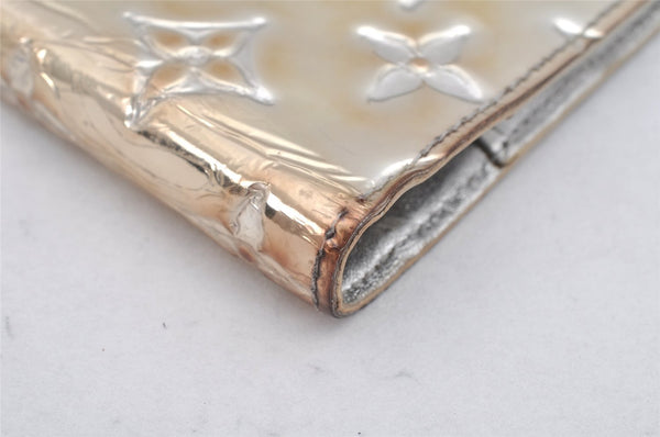 Auth Louis Vuitton Monogram Miroir Agenda PM Notebook Cover R20963 Silver 2369K