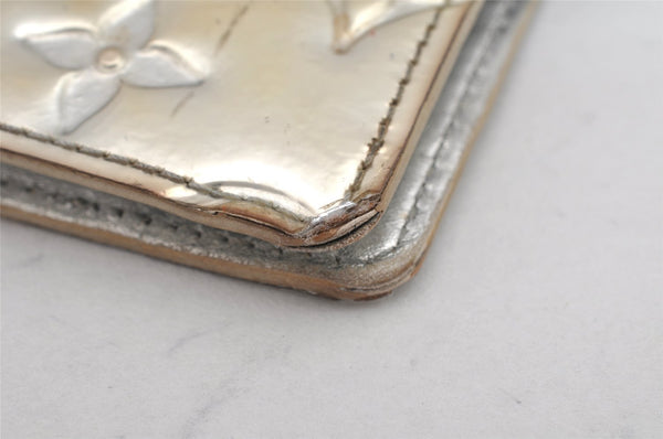 Auth Louis Vuitton Monogram Miroir Agenda PM Notebook Cover R20963 Silver 2369K