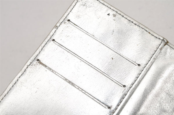 Auth Louis Vuitton Monogram Miroir Agenda PM Notebook Cover R20963 Silver 2369K