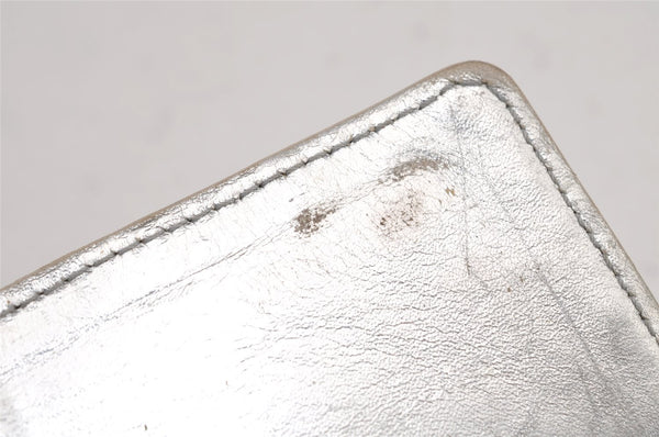 Auth Louis Vuitton Monogram Miroir Agenda PM Notebook Cover R20963 Silver 2369K