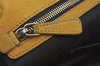 Authentic MIU MIU 2Way Shoulder Hand Tote Bag Suede Yellow 2370I