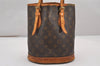 Authentic Louis Vuitton Monogram Bucket PM Shoulder Tote Bag M42238 LV 2370J
