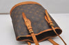 Authentic Louis Vuitton Monogram Bucket PM Shoulder Tote Bag M42238 LV 2370J