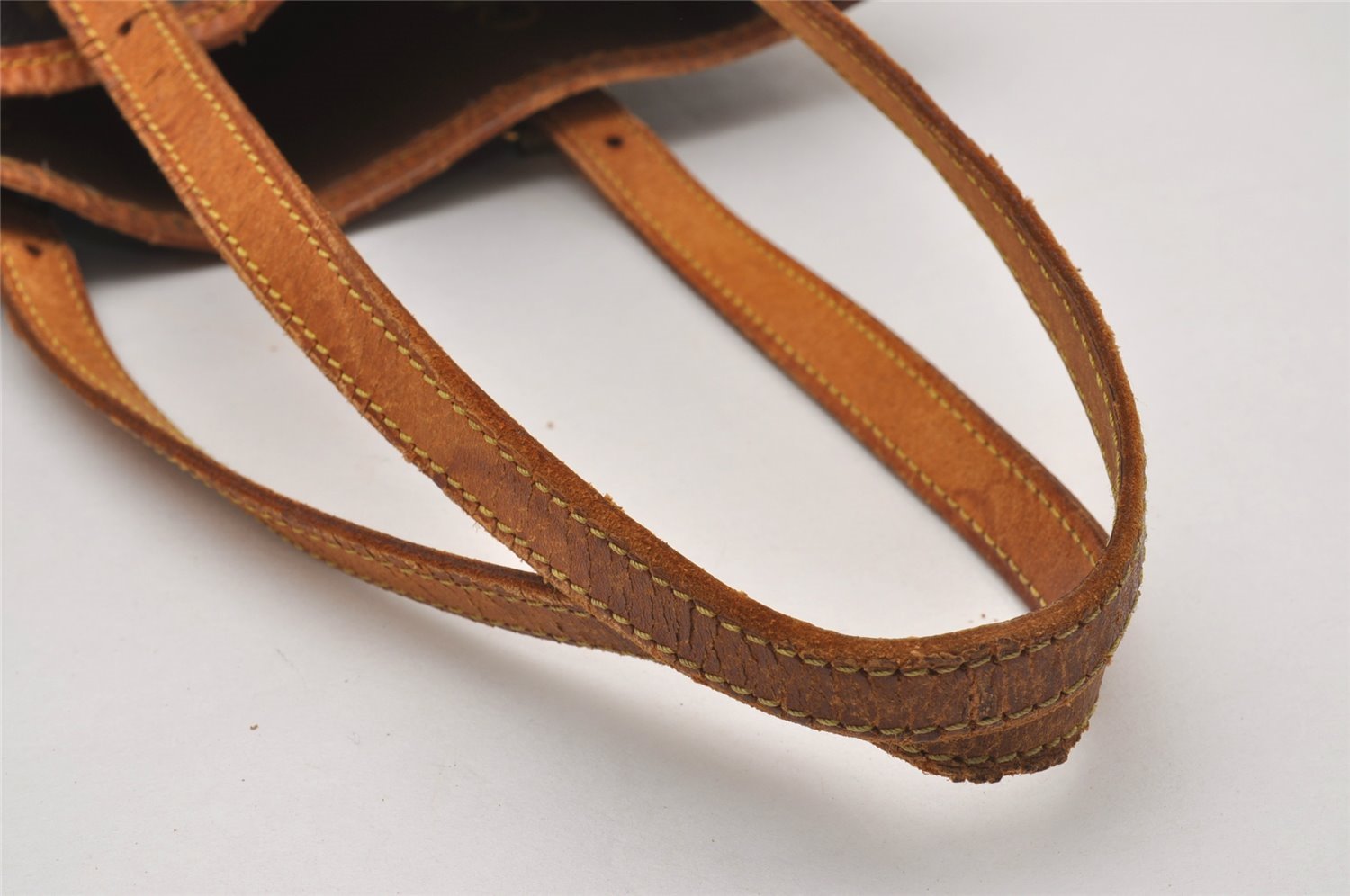 Authentic Louis Vuitton Monogram Bucket PM Shoulder Tote Bag M42238 LV 2370J