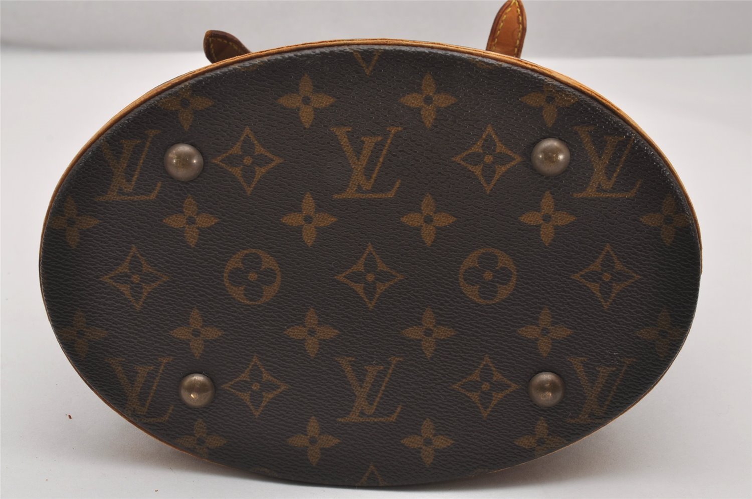 Authentic Louis Vuitton Monogram Bucket PM Shoulder Tote Bag M42238 LV 2370J