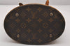 Authentic Louis Vuitton Monogram Bucket PM Shoulder Tote Bag M42238 LV 2370J