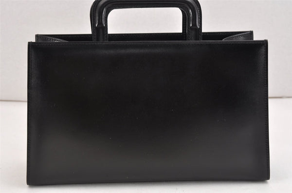 Authentic GUCCI 2 in 1 Tote Hand Bag Vinyl Leather Clear Black Junk 2370K