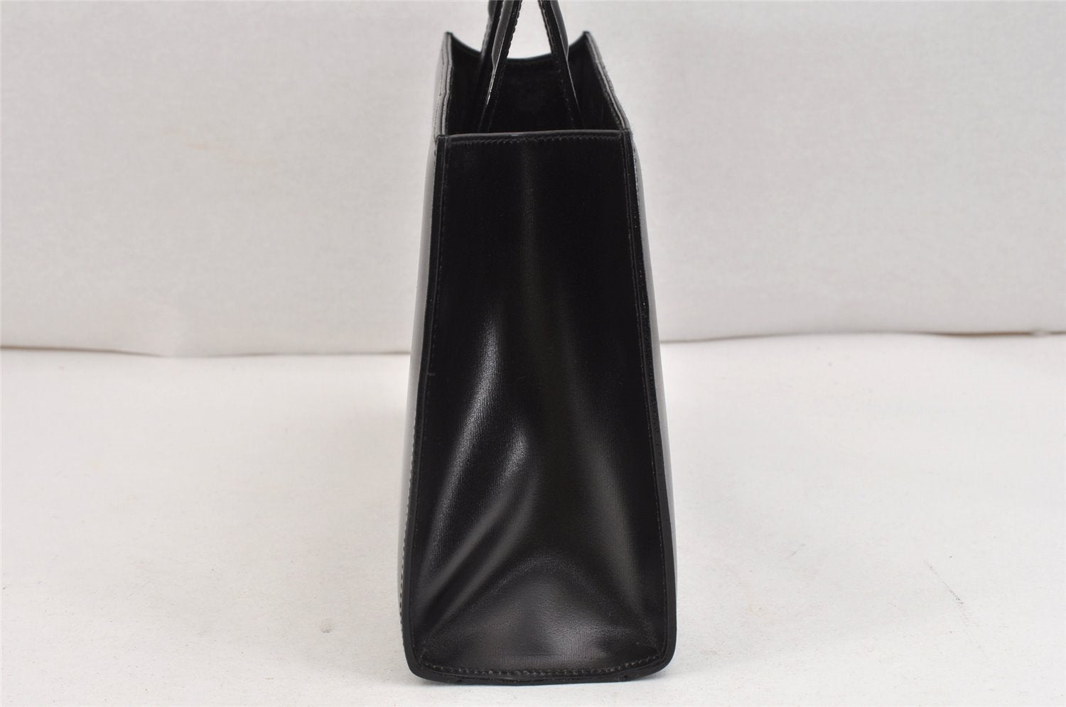 Authentic GUCCI 2 in 1 Tote Hand Bag Vinyl Leather Clear Black Junk 2370K