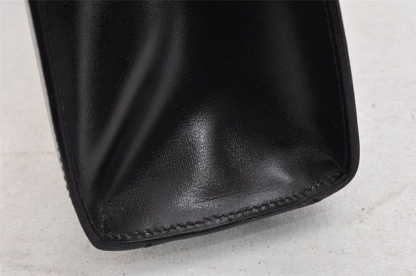 Authentic GUCCI 2 in 1 Tote Hand Bag Vinyl Leather Clear Black Junk 2370K