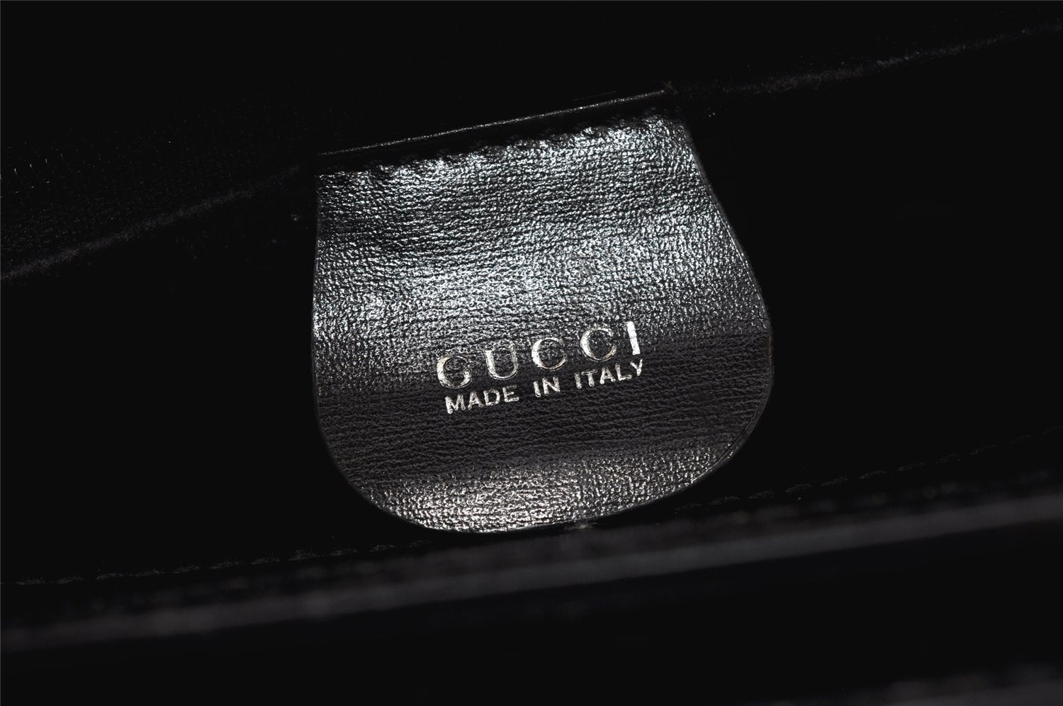 Authentic GUCCI 2 in 1 Tote Hand Bag Vinyl Leather Clear Black Junk 2370K