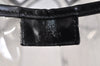 Authentic GUCCI 2 in 1 Tote Hand Bag Vinyl Leather Clear Black Junk 2370K