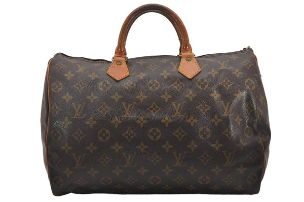 Authentic Louis Vuitton Monogram Speedy 35 Hand Boston Bag M41524 Junk 2371J