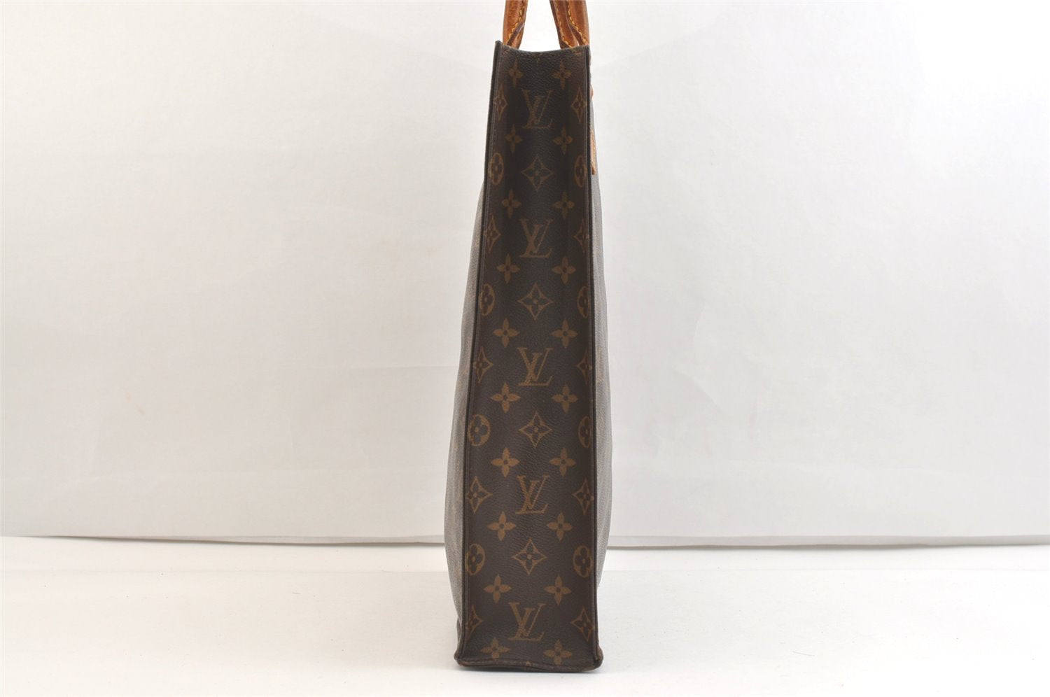 Authentic Louis Vuitton Monogram Sac Plat Hand Tote Bag M51140 LV 2371K