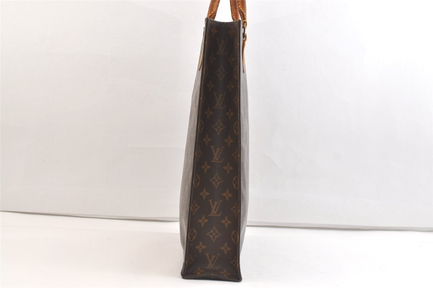 Authentic Louis Vuitton Monogram Sac Plat Hand Tote Bag M51140 LV 2371K