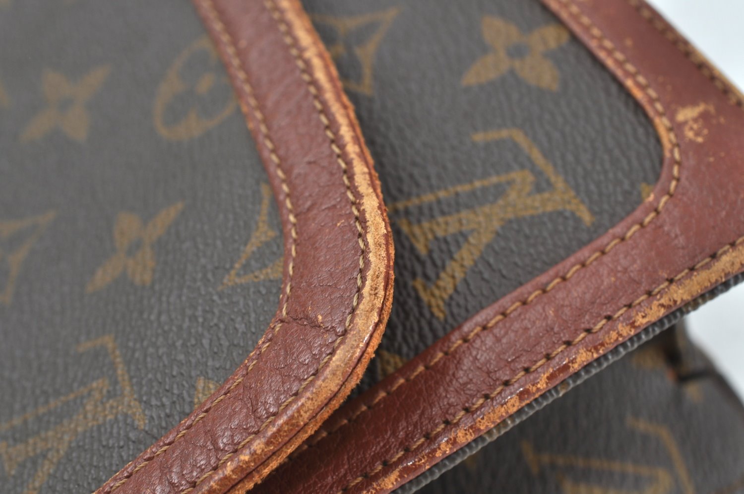 Auth Louis Vuitton Monogram Pochette Dame GM Clutch Bag Old Model Junk 2373J