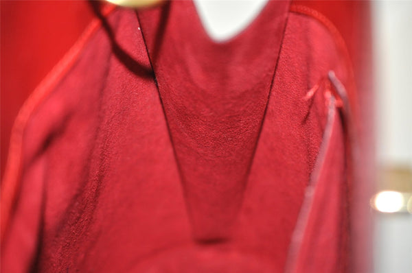 Authentic Louis Vuitton Epi Cluny Shoulder Bag Purse Red M52257 LV 2374I