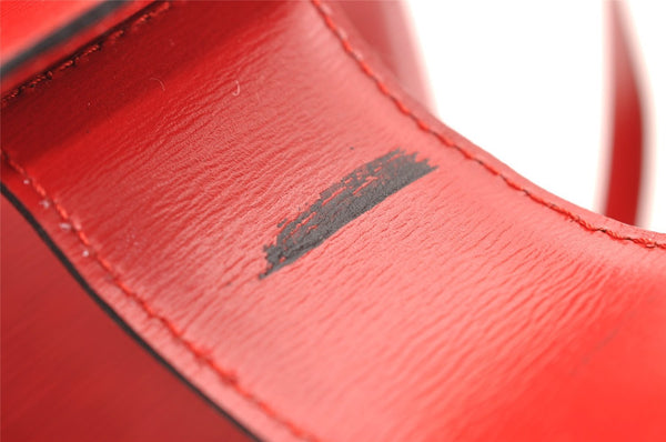 Authentic Louis Vuitton Epi Cluny Shoulder Bag Purse Red M52257 LV 2374I