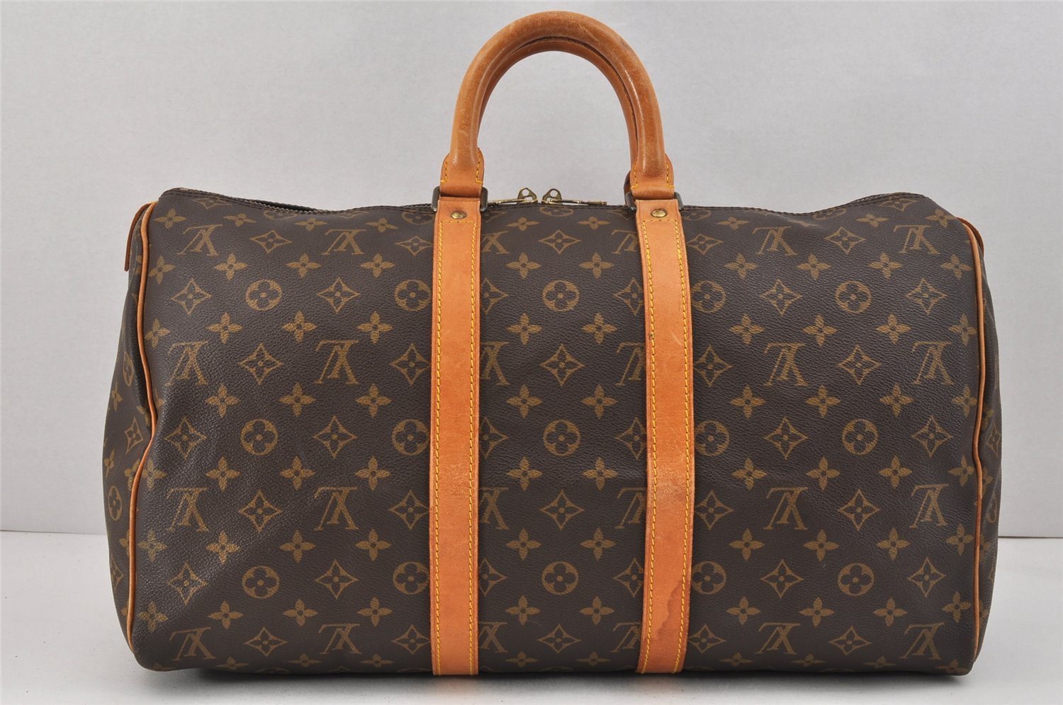 Authentic Louis Vuitton Monogram Keepall 45 Travel Boston Bag M41428 LV 2374K