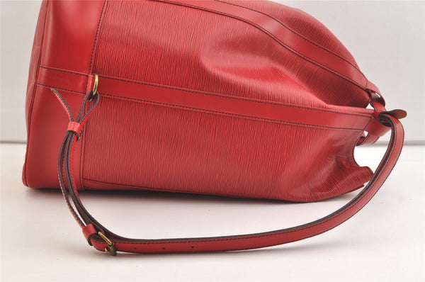 Authentic Louis Vuitton Epi Randonnee GM Shoulder Bag Red M43087 LV 2375K