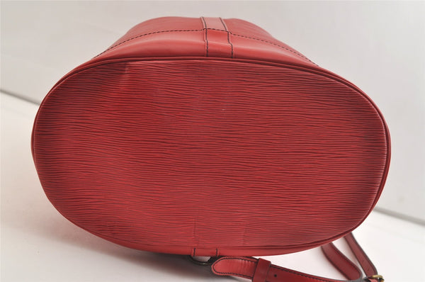 Authentic Louis Vuitton Epi Randonnee GM Shoulder Bag Red M43087 LV 2375K