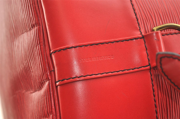 Authentic Louis Vuitton Epi Randonnee GM Shoulder Bag Red M43087 LV 2375K