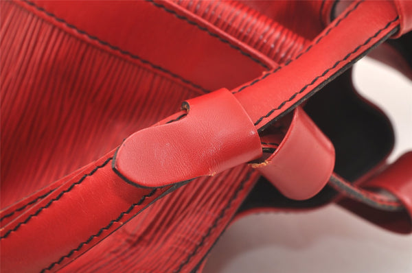 Authentic Louis Vuitton Epi Randonnee GM Shoulder Bag Red M43087 LV 2375K