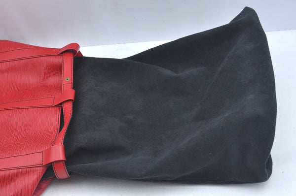 Authentic Louis Vuitton Epi Randonnee GM Shoulder Bag Red M43087 LV 2375K