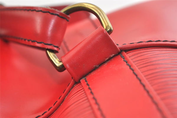 Authentic Louis Vuitton Epi Randonnee GM Shoulder Bag Red M43087 LV 2375K
