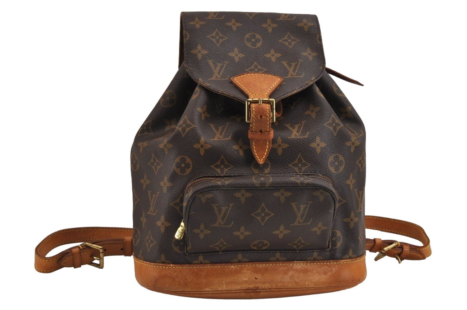 Authentic Louis Vuitton Monogram Montsouris MM Backpack M51136 LV 2376J