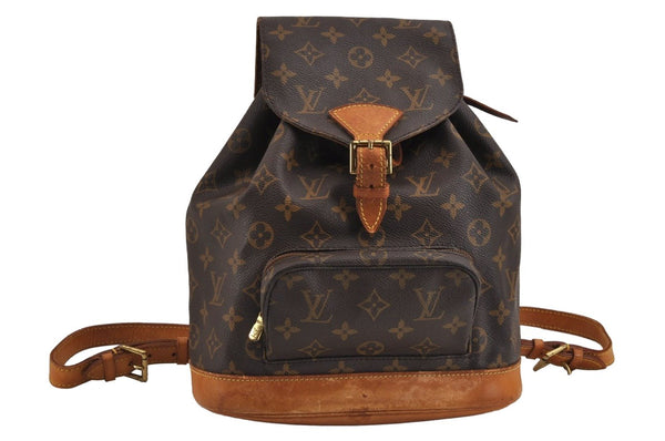 Authentic Louis Vuitton Monogram Montsouris MM Backpack M51136 LV 2376J