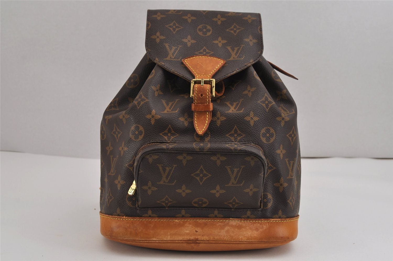 Authentic Louis Vuitton Monogram Montsouris MM Backpack M51136 LV 2376J