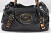 Authentic Chloe Vintage Victoria 2Way Shoulder Tote Bag Leather Black 2376K