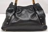 Authentic Chloe Vintage Victoria 2Way Shoulder Tote Bag Leather Black 2376K