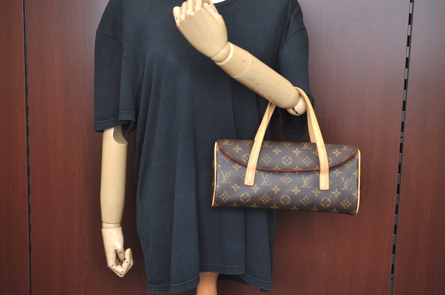 Authentic Louis Vuitton Monogram Sonatine Hand Bag Purse M51902 LV 2377I